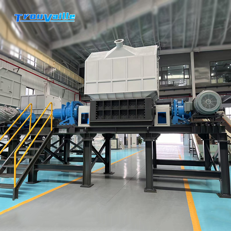 Dual shaft shredder